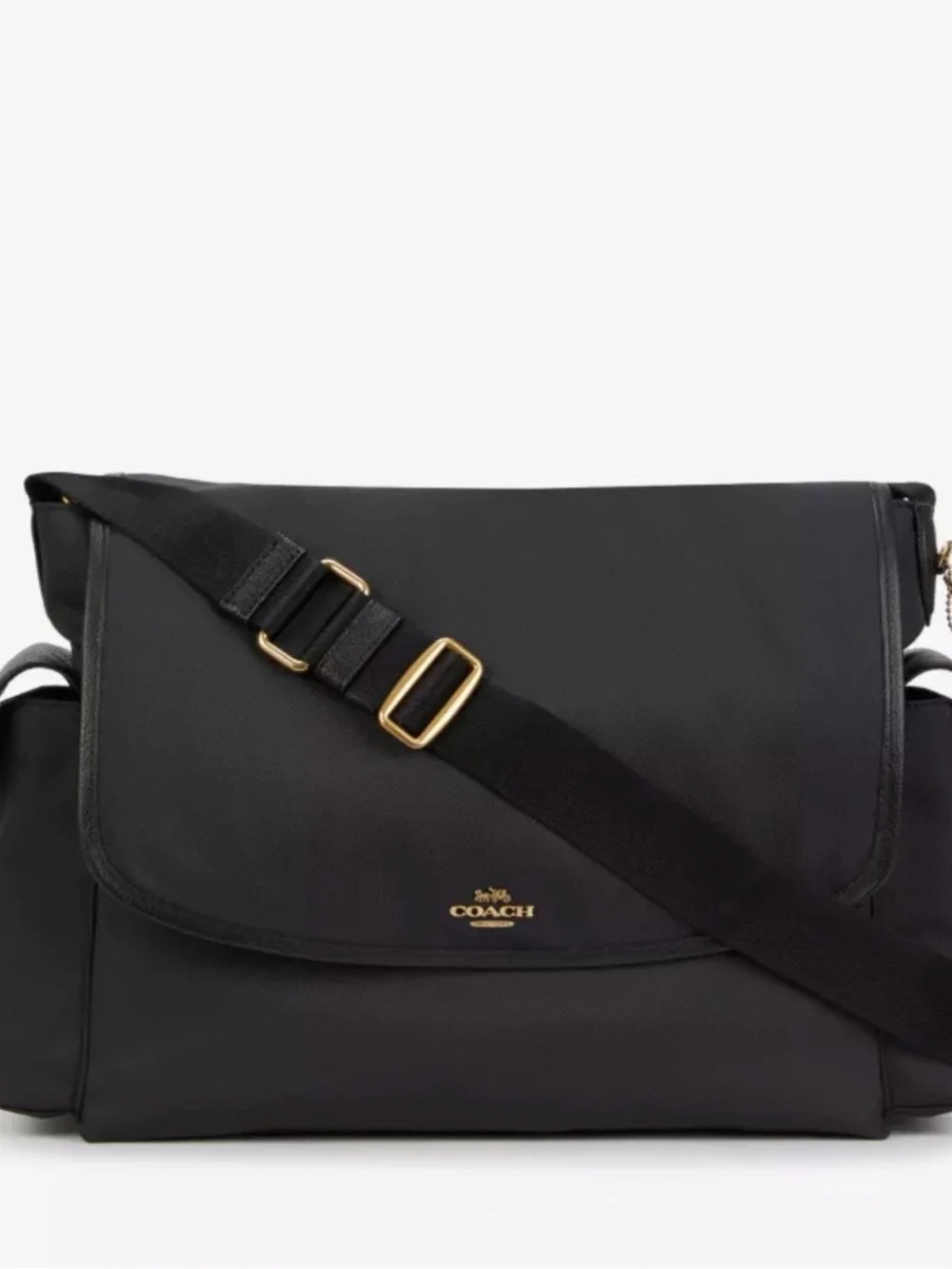 Black Coach Messenger Baby Bag